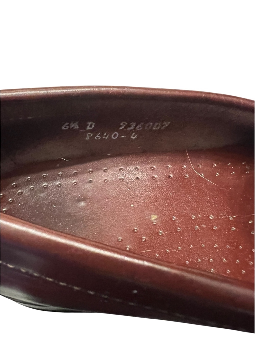 Burgundy Leather Penny Loafers 6.5 D Classic Preppy - Picture 5 of 6